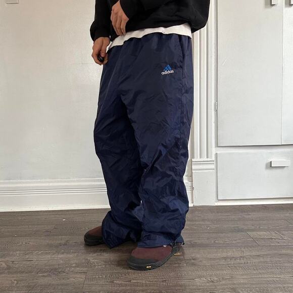 Vintage 90s Adidas Windbreaker Track Warmup Sweat Jogger - Picture 1 of 7